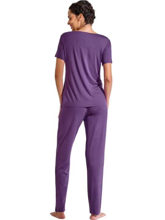 23453LI Pyjama pantalon t-shirt PATRICIA Lisca Violet face