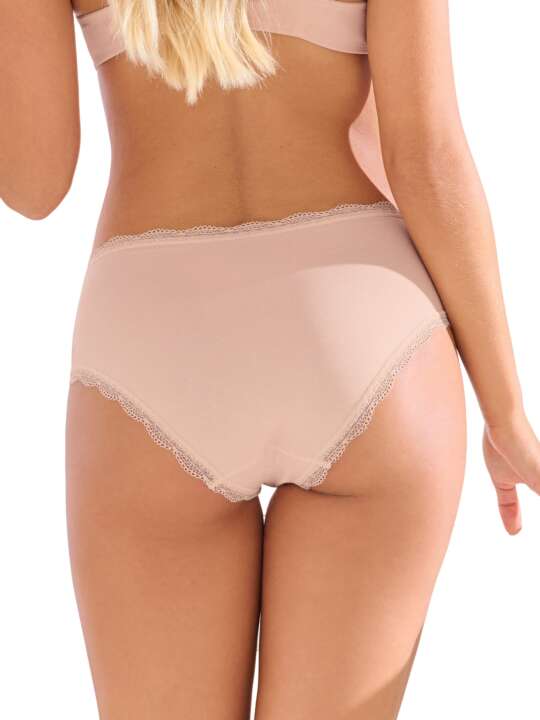 22351LI Slip taille haute échancré EVERYDAY Lisca Rose face