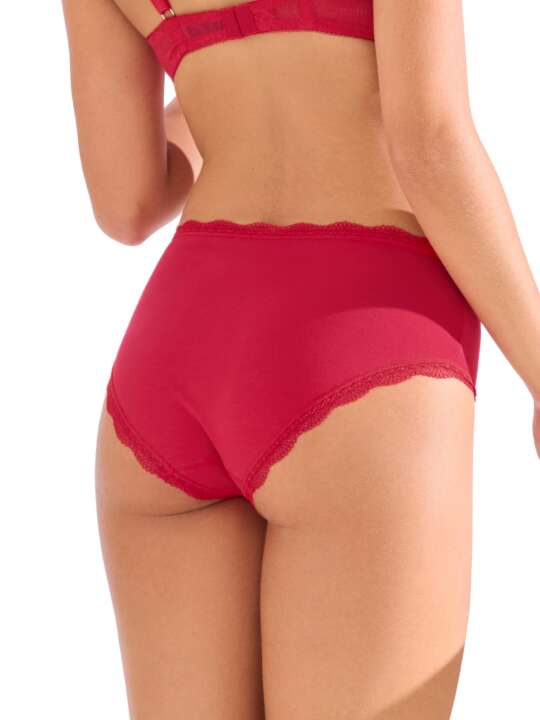 22351LI Slip taille haute échancré EVERYDAY Lisca Rouge face