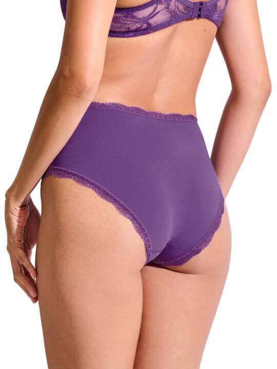 22351LI Slip taille haute échancré EVERYDAY Lisca Violet face