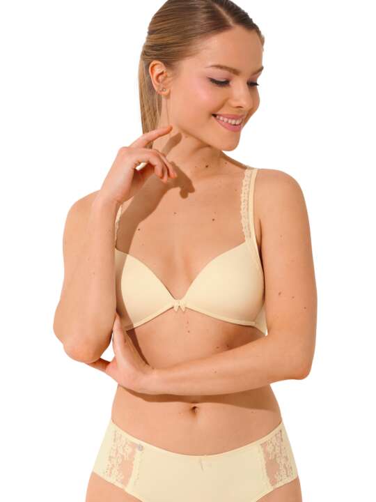 60532LI Underwired triangle bra Sunset Lisca Cheek Ivory face