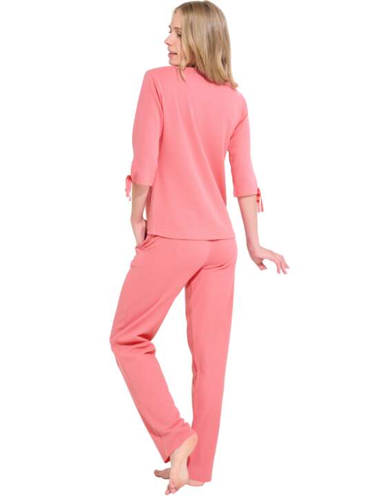 63485LI Pyjama pantalon top manches trois-quarts Freely Lisca Cheek Rose face