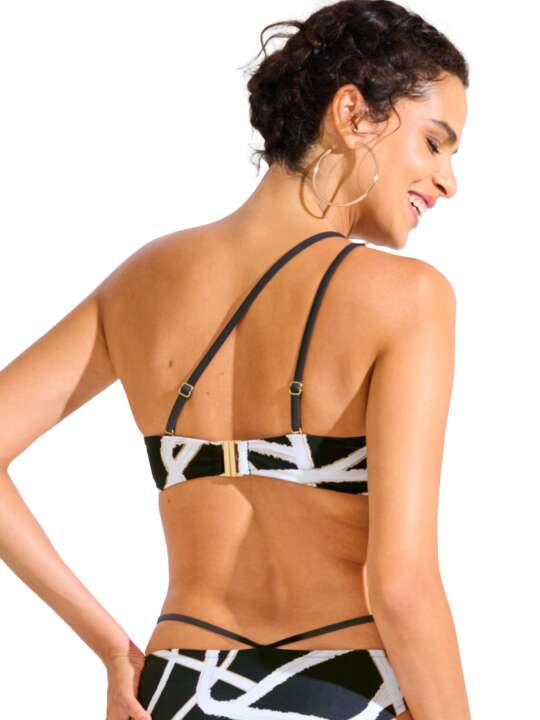 40831LI Haut maillot de bain bandeau balconnet préformé HONOLULU Lisca Noir face