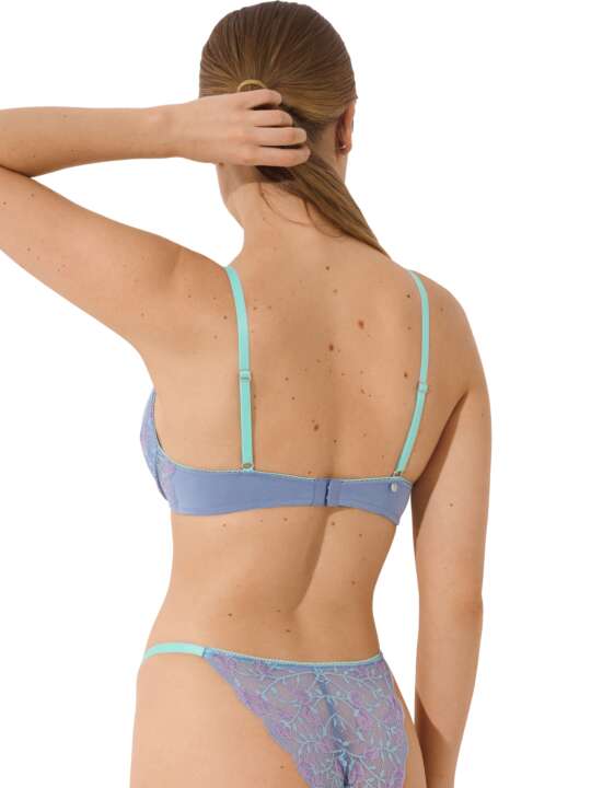 60536LI Soutien-gorge push-up sans armatures RAINBOW Lisca Cheek Bleu face