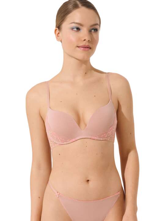 60536LI Soutien-gorge push-up sans armatures RAINBOW Lisca Cheek Rose face