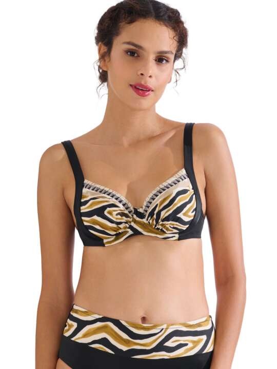 40796LI Underwired swimming costume top TANZANIA Lisca Black face