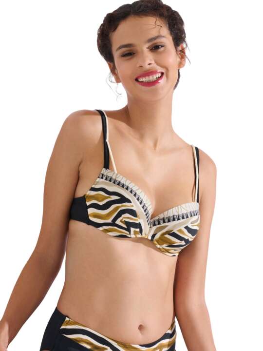 40797LI Swimming costume top TANZANIA Lisca Black face