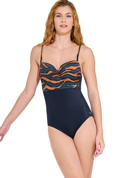 43582LI Preformed one-piece swimming costume TANZANIA Lisca Blue face