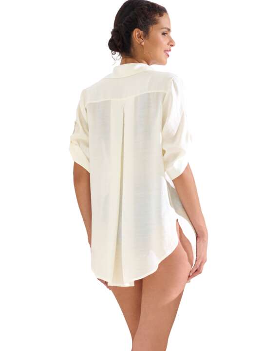 49601LI Short-sleeved summer shirt TANZANIA Lisca Ivory face