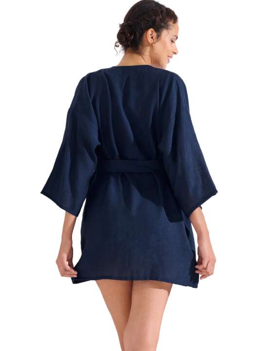 49602LI Caftan de plage TANZANIA Lisca Bleu face