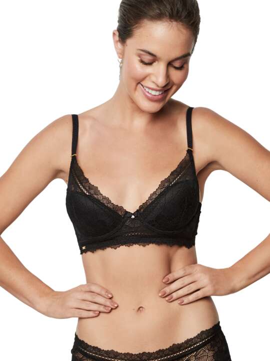 31215SE Deep-cut preformed bra AGATHA Selmark Black face