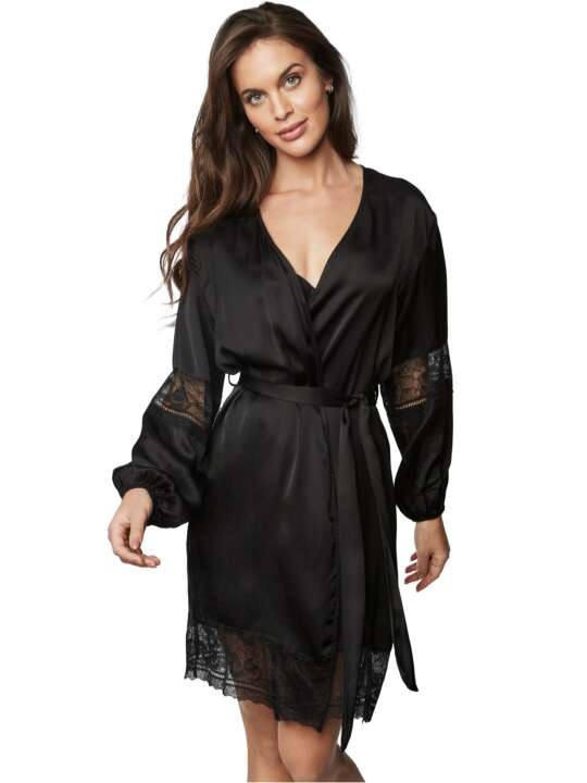 31271SE Satin negligee AGATHA Selmark Black face