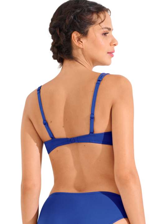 40849LI Underwired swimming costume top SORRENTO Lisca Blue face