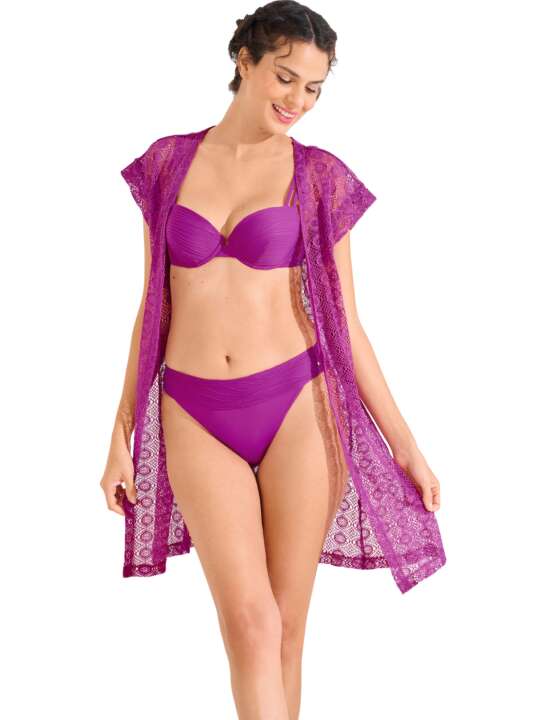 49603LI Caftan de plage SORRENTO Lisca Fuchsia face