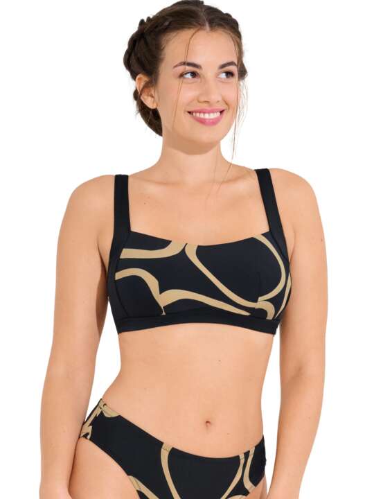 40822LI Underwired swimming costume top VALENCIA Lisca Black face