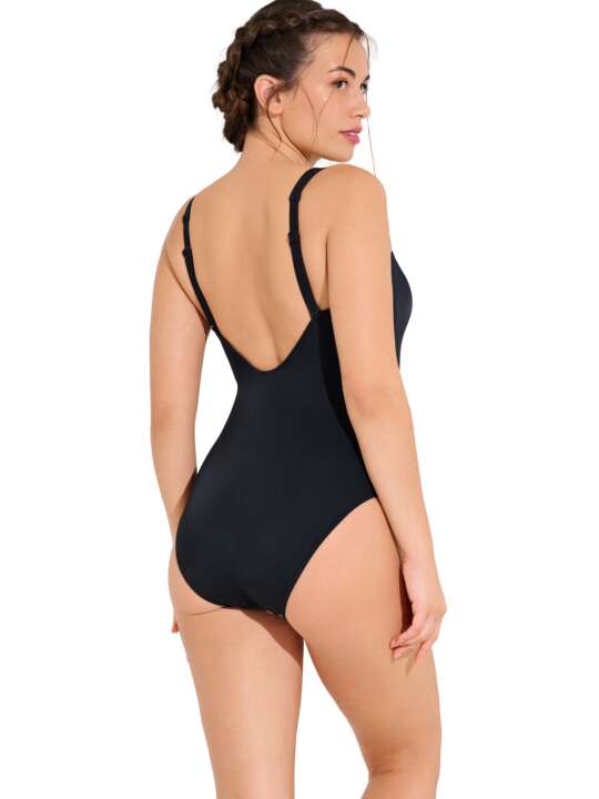 43562LI Underwired one-piece swimming costume shapewear VALENCIA Lisca Black face