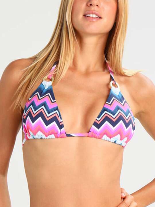 HAM60LA Swimming costume top Zigzag Lascana Multicolor face