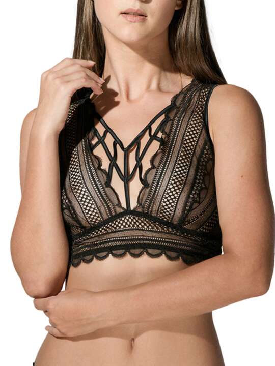 81000LU Bra Bralette black Prestige Gaia Luna Splendida Black face