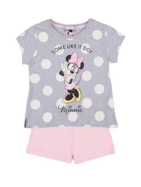 54390AD Pyjama shorts t-shirt Minnie Dots Disney grey Admas Grey face