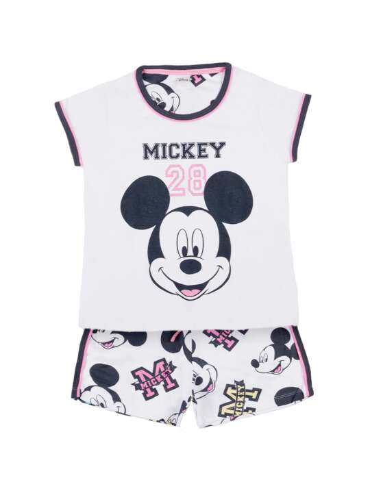 54392AD Pyjama shorts t-shirt Mickey 28 Disney white Admas White face
